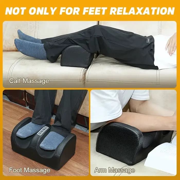 Masseur de pieds électrique Shiatsu pétrissage des tissus profonds détendre rouleau chauffant soulagement de la douleur des mollets Fatigue Muscles vibrateur Machine santé