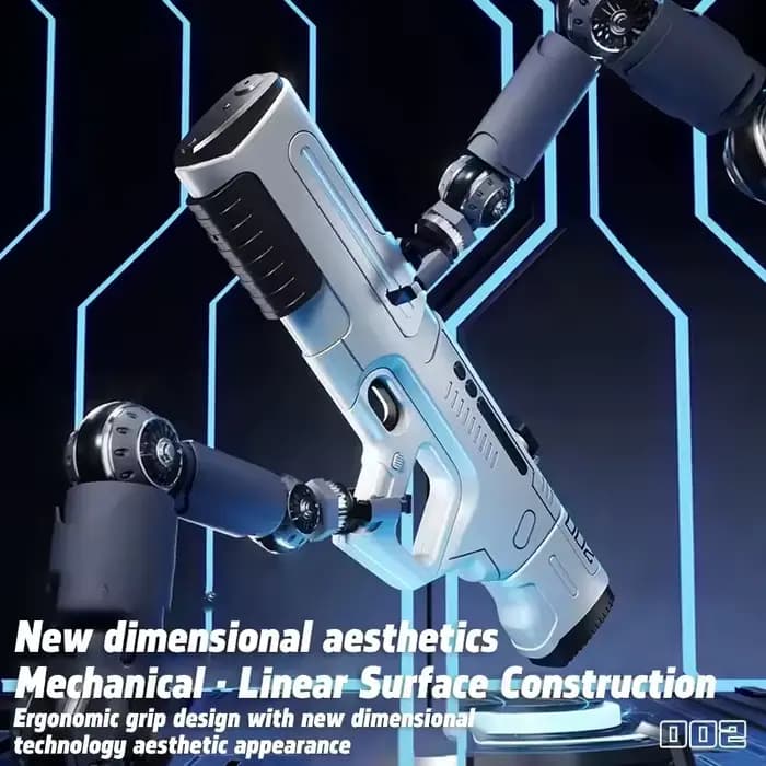 Nouveau pistolet à eau électrique Pulse, tir continu, laser, jouet pour enfants, grande capacité, absorption automatique de l'eau, jouet d'été