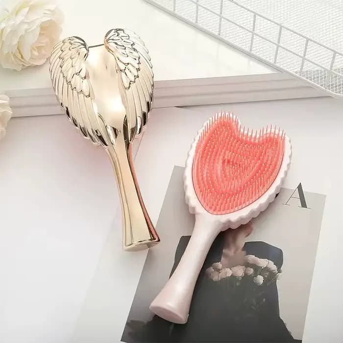 Peigne à cheveux ailes d'ange, antistatique, pour Massage du cuir chevelu, Salon de coiffure, outils spéciaux, cadeau exquis pour filles