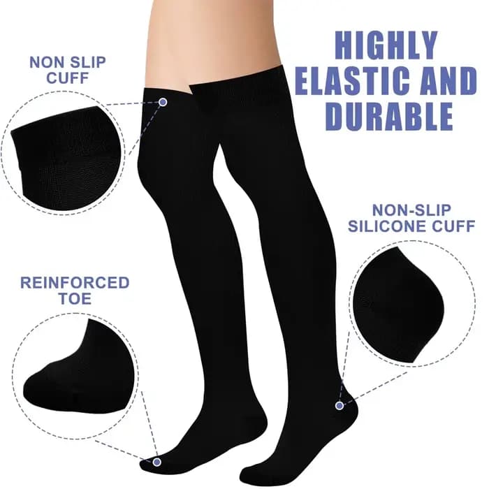 Bas de compression à hauteur de cuisse pour hommes et femmes