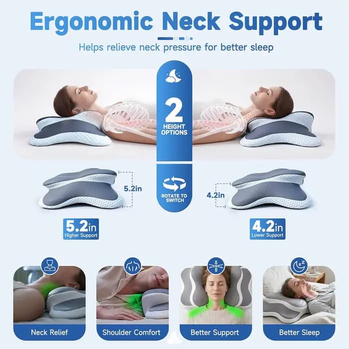 Oreiller cervical ergonomique pour dormir