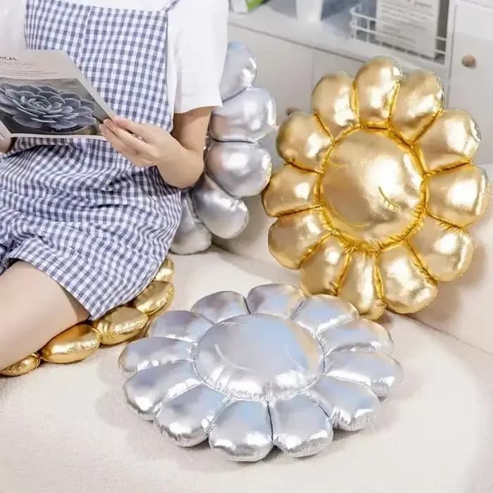 Coussin en peluche à fleurs mignonnes, oreiller en peluche Floral arc-en-ciel esthétique, oreiller décoratif pour canapé, dos de bureau, cadeau de décoration