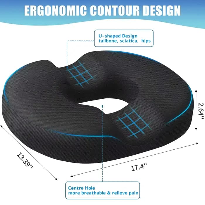 Coussin en forme de donut pour hémorroïdes et coccyx – pour soulager la douleur – sciatique