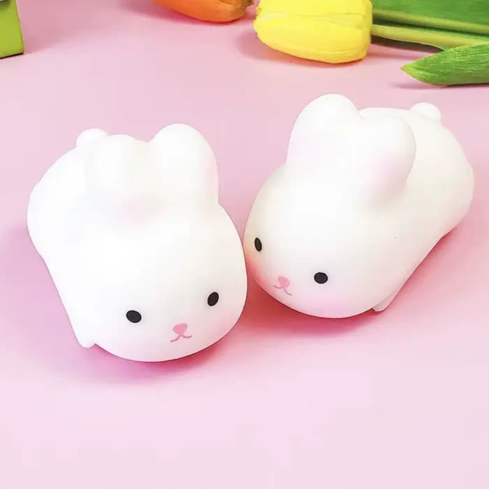 Balles anti-stress en forme de lapin en gros - Jouets sensoriels pour l'autisme, soulagement du stress et de l'anxiété, jouet à presser à rebond lent, cadeaux pour tous