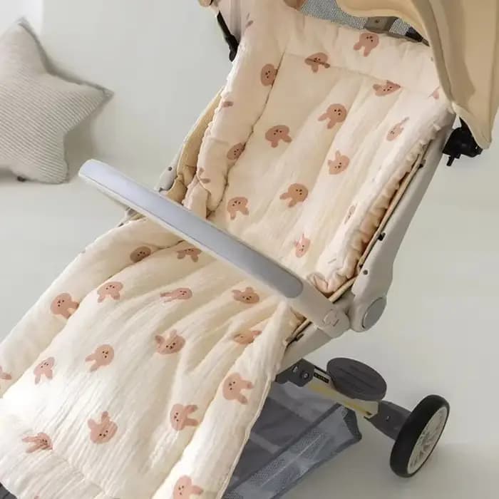 Coussin de siège de poussette pour bébé, ours de dessin animé, en coton doux, coussin de siège de voiture pour nouveau-né, tapis de matelas pour poussette pour bébé, accessoires de landau pour enfant