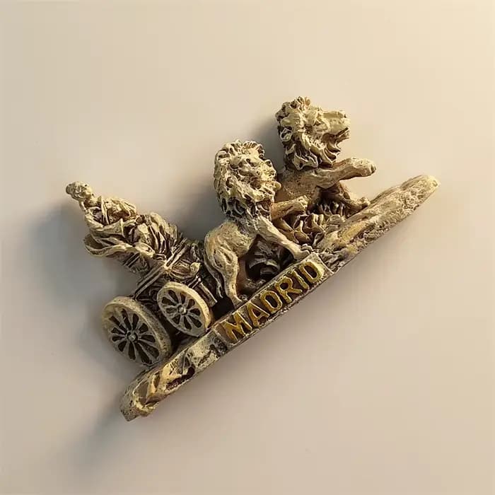 Espagne, Madrid, Plaza De Cibeles, Stéréoscopique 3D, Souvenirs touristiques, Peinture en résine, Décoration maison, Aimants de réfrigérateur