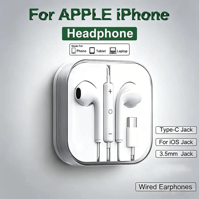 Écouteurs intra-auriculaires filaires pour Apple iPad iPhone 15 11 12 13 14 16 17 Pro Max, écouteurs TypeC pour ordinateurs portables, tablettes, écouteurs 3,5 mm