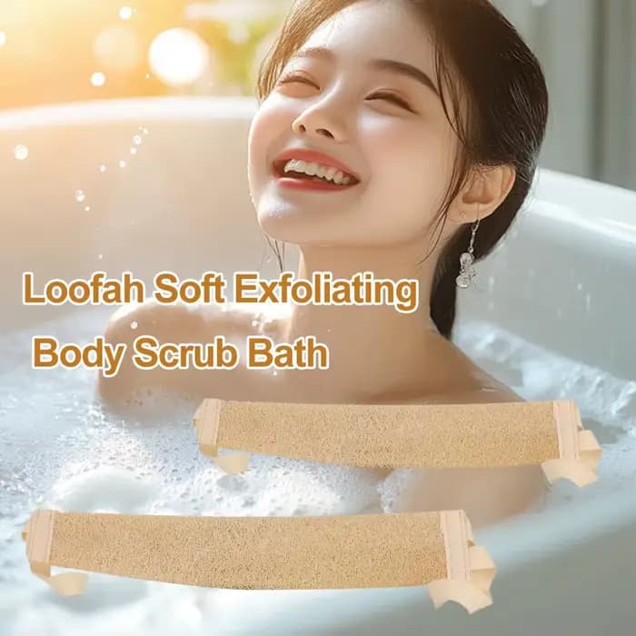 Loofah naturel peau gommage serviette douche Spa Massage brosse de bain épurateur éponge sangle arrière