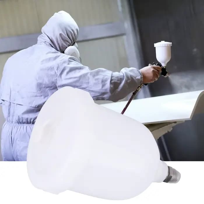 Tasse de peinture à alimentation par gravité 600ml Pot de pistolet de pulvérisation tasse de peinture en plastique d'alimentation par gravité pour d-evilbiss GTI/t-pro Pri FLG Pot de pistolet de pulvé