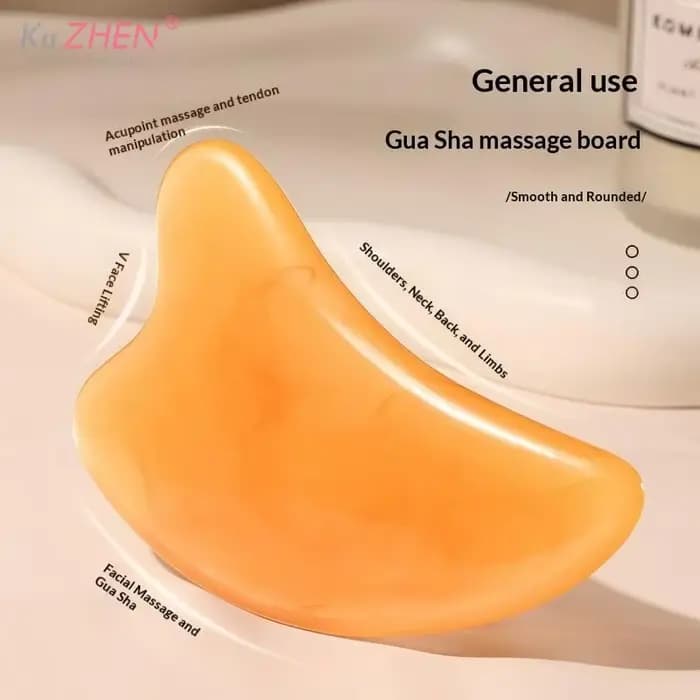 Ensemble de massage Gua Sha en corne de bœuf naturelle