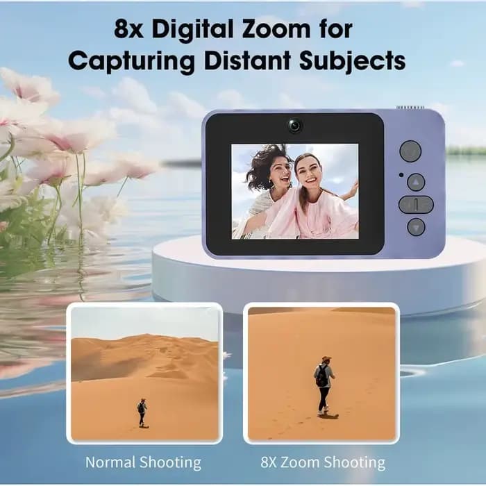 Nouvel appareil photo numérique pour selfies 4K Vlog avec zoom 8x, caméra de voyage 1080 HD pour étudiants, mini caméra rétro CCD pour la photographie de niveau débutant