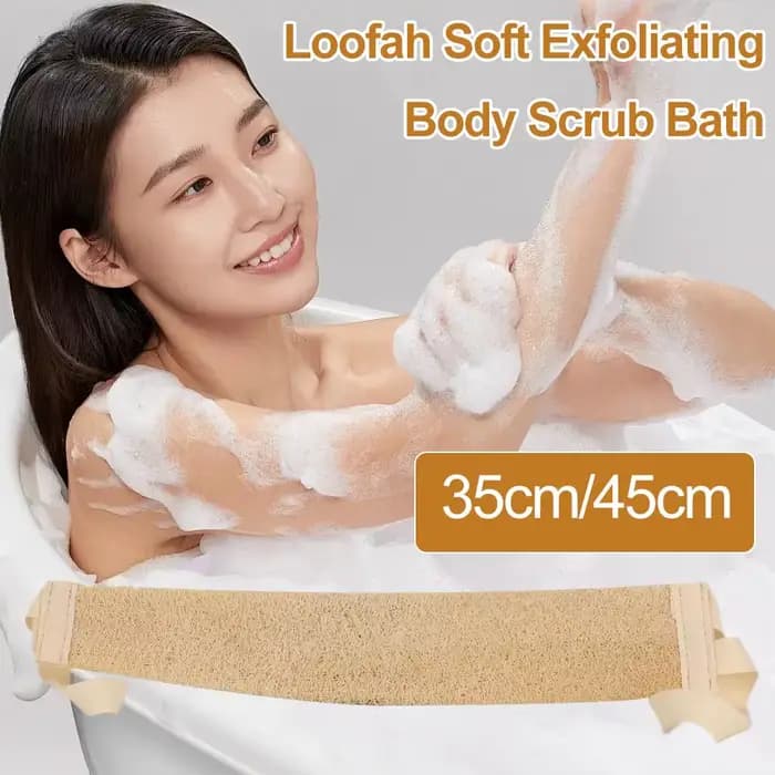 Loofah naturel peau gommage serviette douche Spa Massage brosse de bain épurateur éponge sangle arrière
