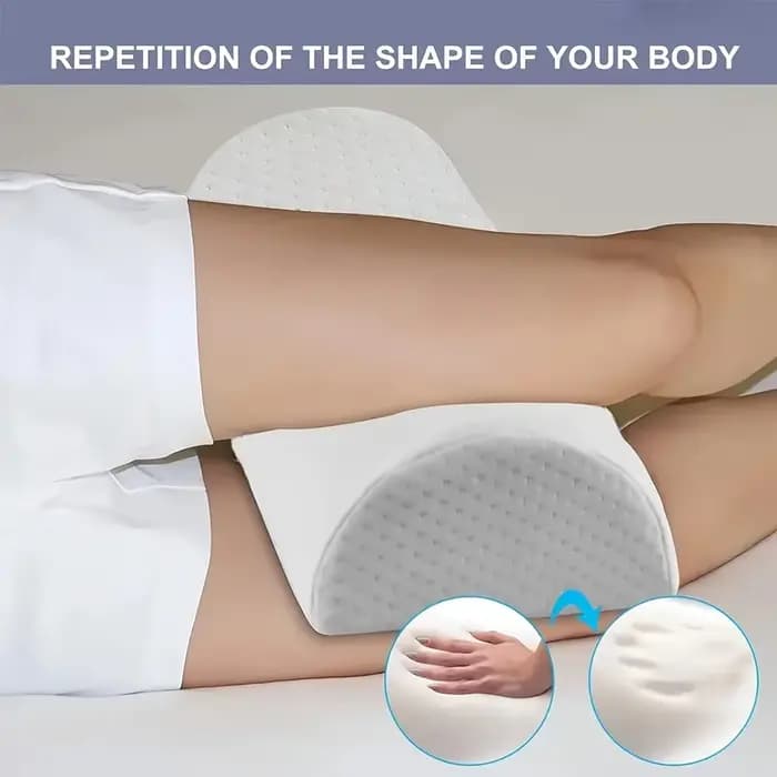 Coussin de soutien en mousse à mémoire de forme demi-lune multifonctionnel pour les jambes