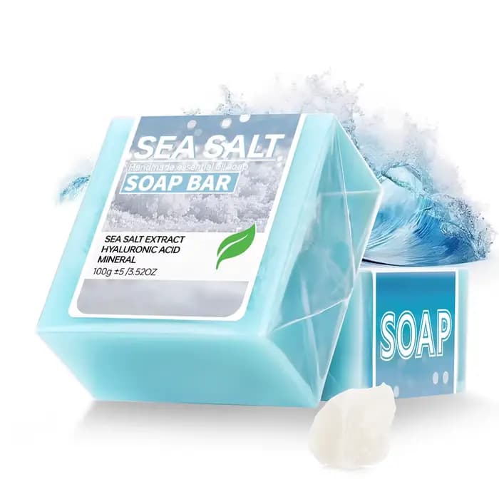 Savon aux huiles essentielles fait à la main au sel de mer
