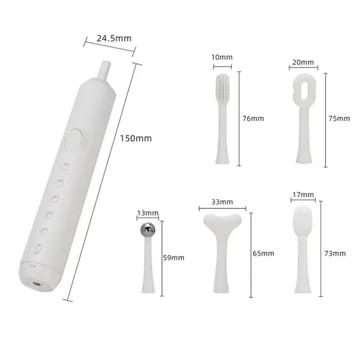 Appareil de rééducation musculaire de la langue électrique, outils de massage pour l'entraînement des muscles de la bouche et de la langue avec têtes de massage interchangeables.
