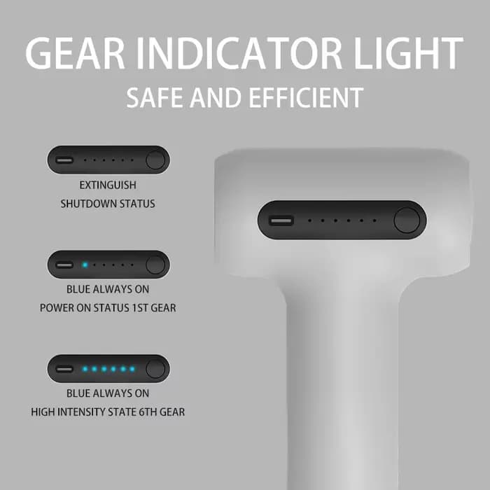 Pistolet de massage électrique à double tête détachable