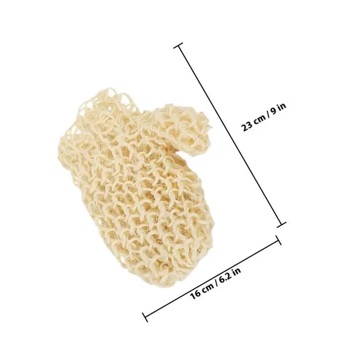 1 paire de gants exfoliants en sisal naturel pour le corps