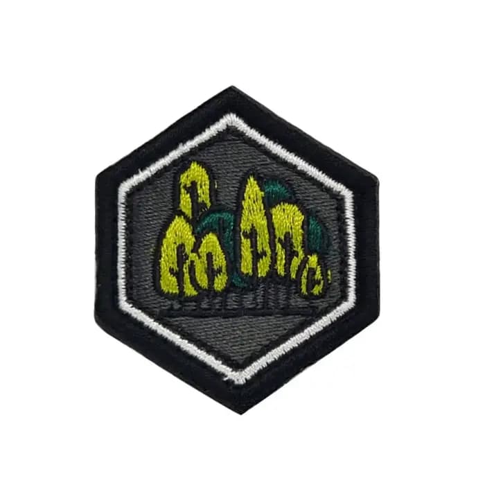 Patch brodé Hexagon Campfire Forest à fixation auto-agrippante, applique DIY pour sacs à dos et sacs, accessoires de réparation de vêtements, patchs à coudre