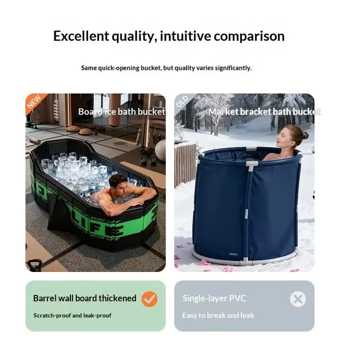 Baignoire de récupération par cryothérapie portable et pliable pour adultes