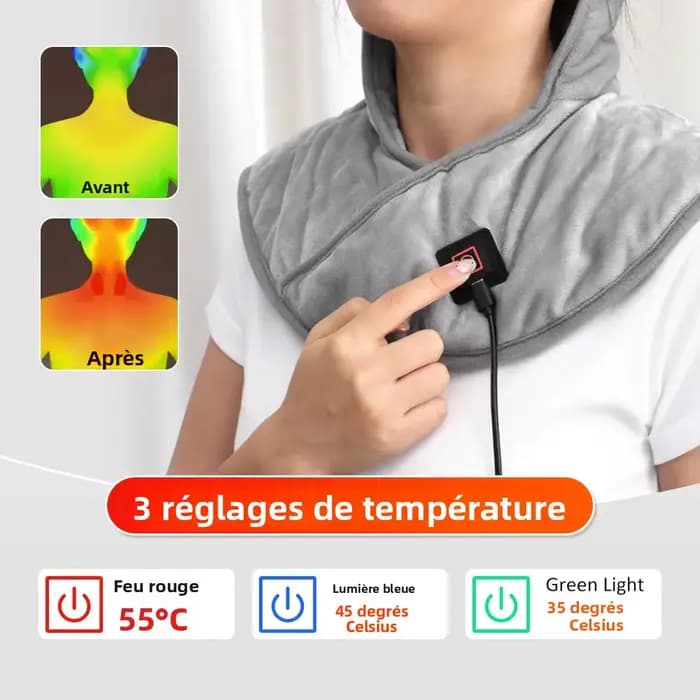 Coussin chauffant électrique pour les épaules et le cou
