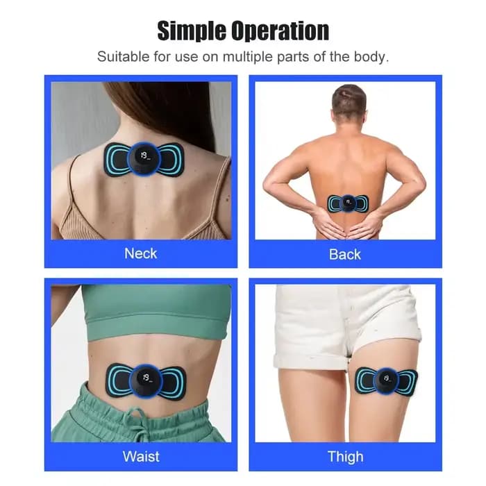EMS impulsion cou masseur autocollant dizaines Cervical Massageador dos Masajeador Patch stimulateur musculaire soulagement de la douleur Gel tampons civière