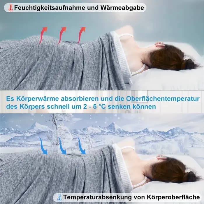 Couverture Rafraîchissante d'Été : Absorbe la Chaleur Corporelle