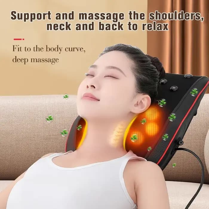 Masseur électrique de corps de traction cervicale de cou de tête de Shiatsu oreiller de dos de voiture avec le dispositif de Massage vibrant de chauffage