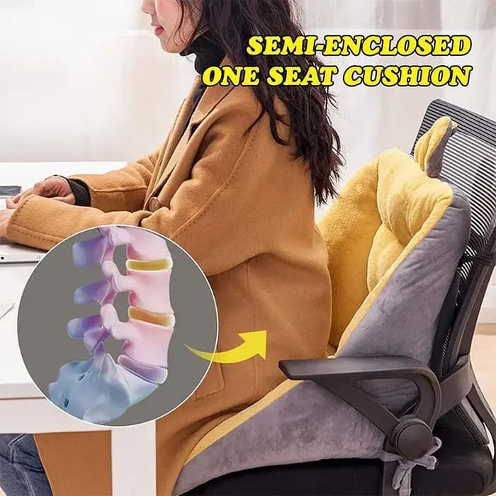 Coussin de siège confortable semi-fermé pour chaise de bureau
