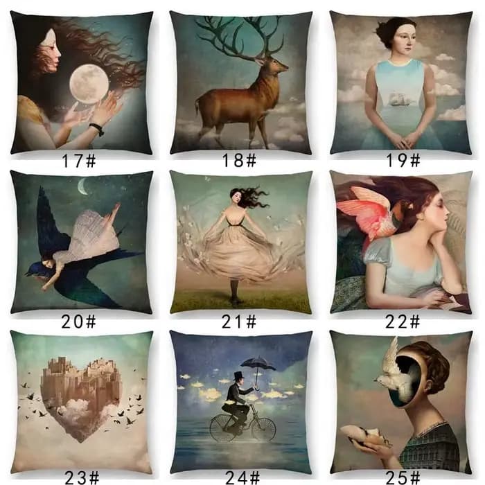Nouvelle dame élégante belle fille Shakespeare joue fantaisie peinture coeur gratuit souhait mer housse de coussin canapé jeter taie d'oreiller
